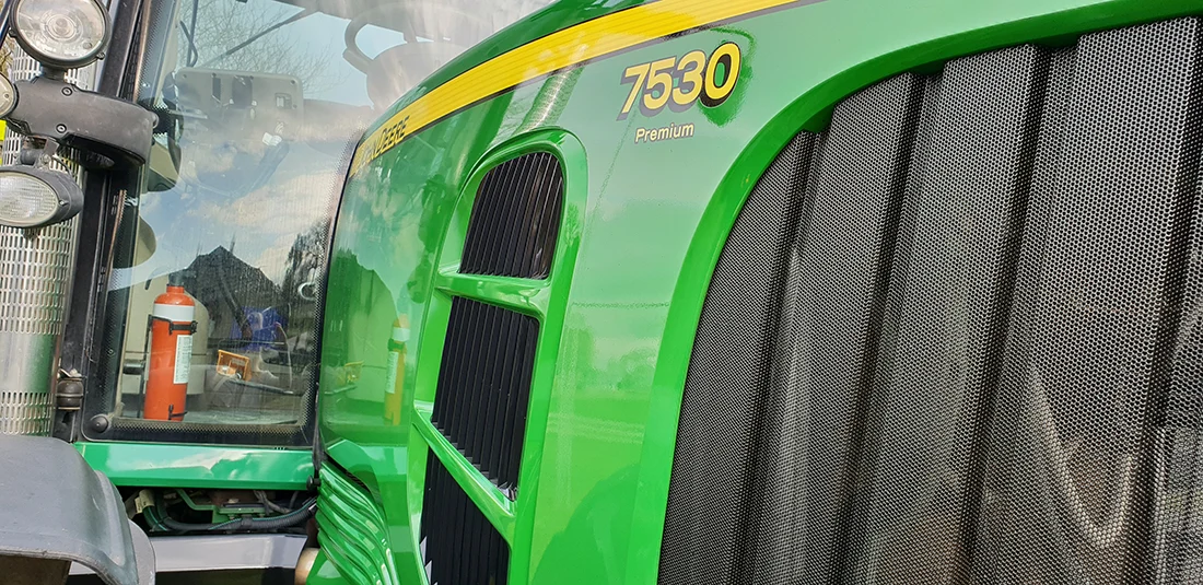 Agricultural machinery after Nano-Clear protection