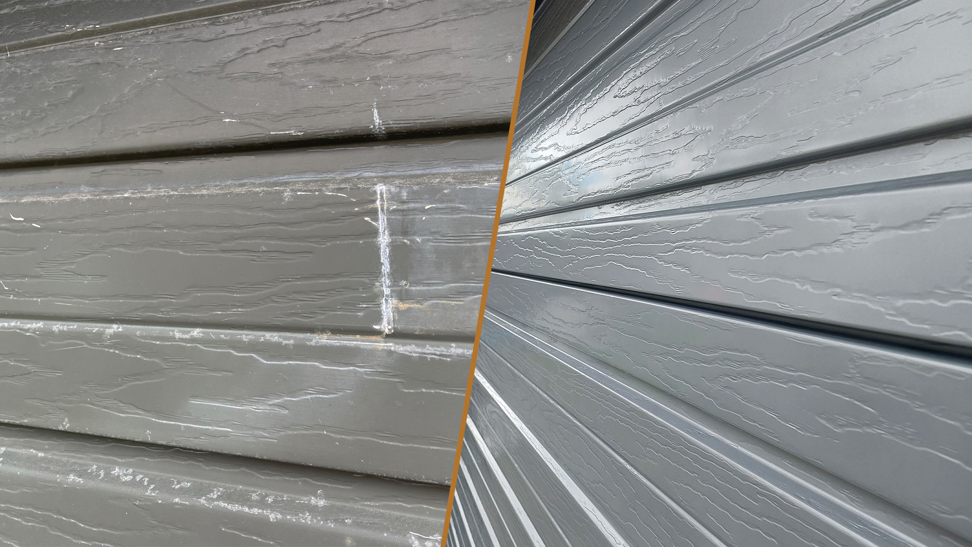 Before and after aluminium joinery rejuvenation with Nano-Clear protective clear coating in New Zealand